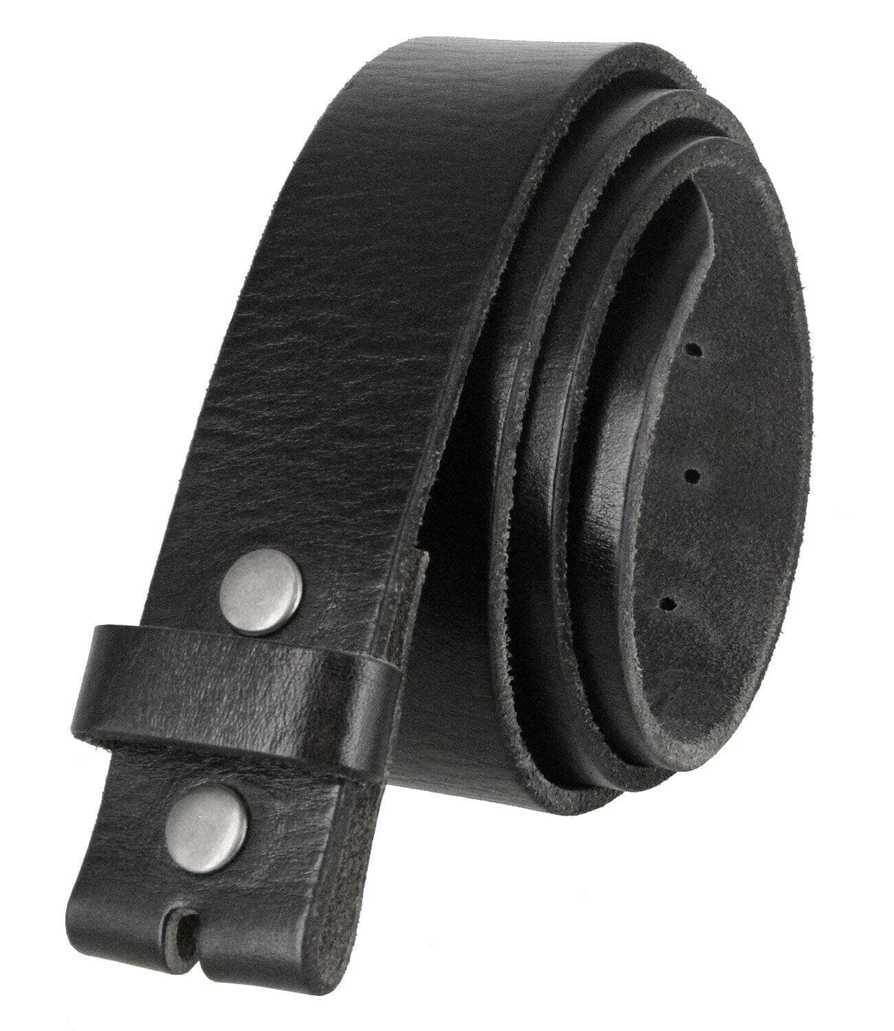 BS040 100% One-Piece Full Grain Leather Belt Straps with Slot Hole 1-1/2" (38mm) Wide (Slot Hole-Black, 36)
