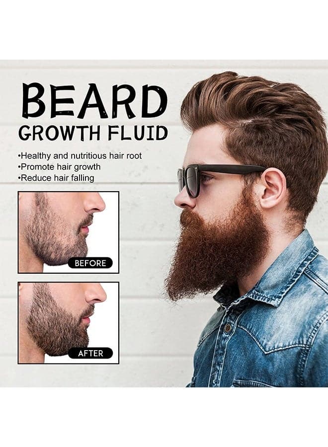 Beard Growth Fluid, Reduce Hair Falling, Thickening Care Maintenance Liquid, Moisturizing Beard Growth Spray, Make The Beard More Full, Thick And Smooth, Moisture To Reduce Frizz, 30ML