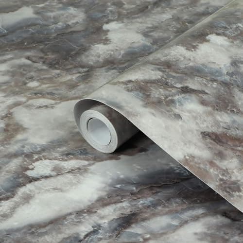 CVANU Glass Self Adhesive Waterproof Wallpaper, 24 x 240 Inch
