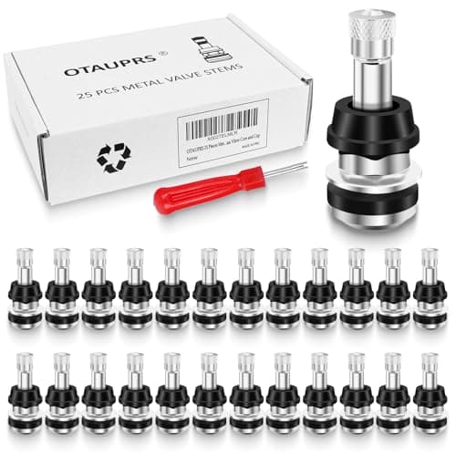 OTAUPRS 25 PCS TR416 Metal Valve Stems, Bolt in Tire Valve Stem, High Pressure Valve Stems, Outer Mount Fits 0.453" and 0.625" Rim Holes