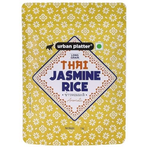 Urban Platter Thai Jasmine Rice, 1kg (Aromatic Long-Grain Rice | Soft & Fluffy Texture | Asian Pantry Staple)