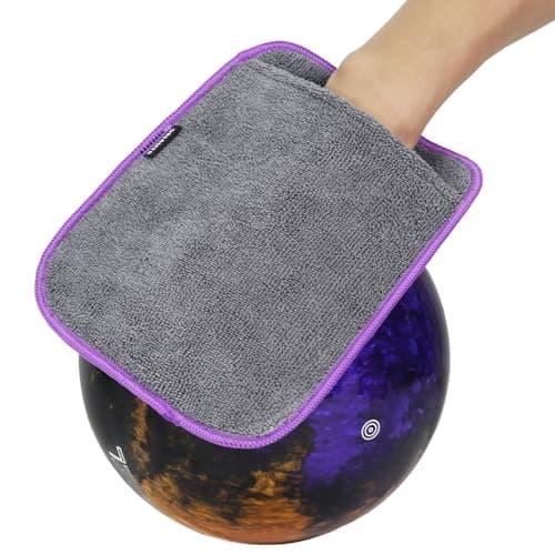 DREAMZA Bowling Towel Shammy Pad, Wearable Bowling Ball Towel Glove, Dual-Sided Microfiber Bowling Rag for Easy, Gentle, Deep Cleaning - Bowling Accessories for Men Women