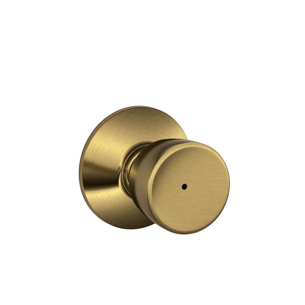 Schlage F40 BEL 609 16080 10027 Bell Bed and Bath Knob Antique Brass