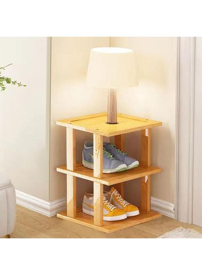 Bamboo Shoe Rack 3Tier- Vertical Shoe Rack for Small Spaces, Tall Narrow Shoe Rack Organizer for Closet Entryway Corner Garage and Bedroom,Skinny Shoe Shelf with Free Stackable DIY
