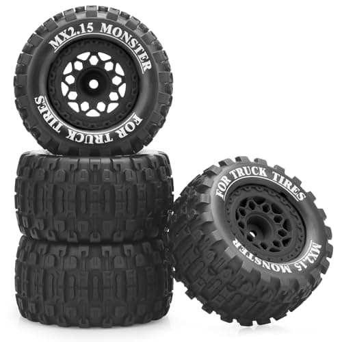 12mm Hex RC Car Tires and Wheels daitoku 116 RC Truck Tires for MiniX Mini XRT 116 MJX 16207 16210 16209 16208 HSP 94186 Traxxas ERevo LOSI 118 Mini LMT Style A Black