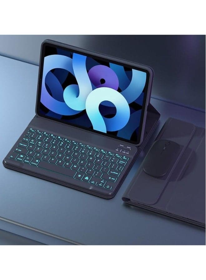 Backlight Keyboard Case for Honor Pad 9 2024 12.1 Inch,Multi-view Bracket,7-color Backlit Wireless Bluetooth Keyboard Case with Mouse