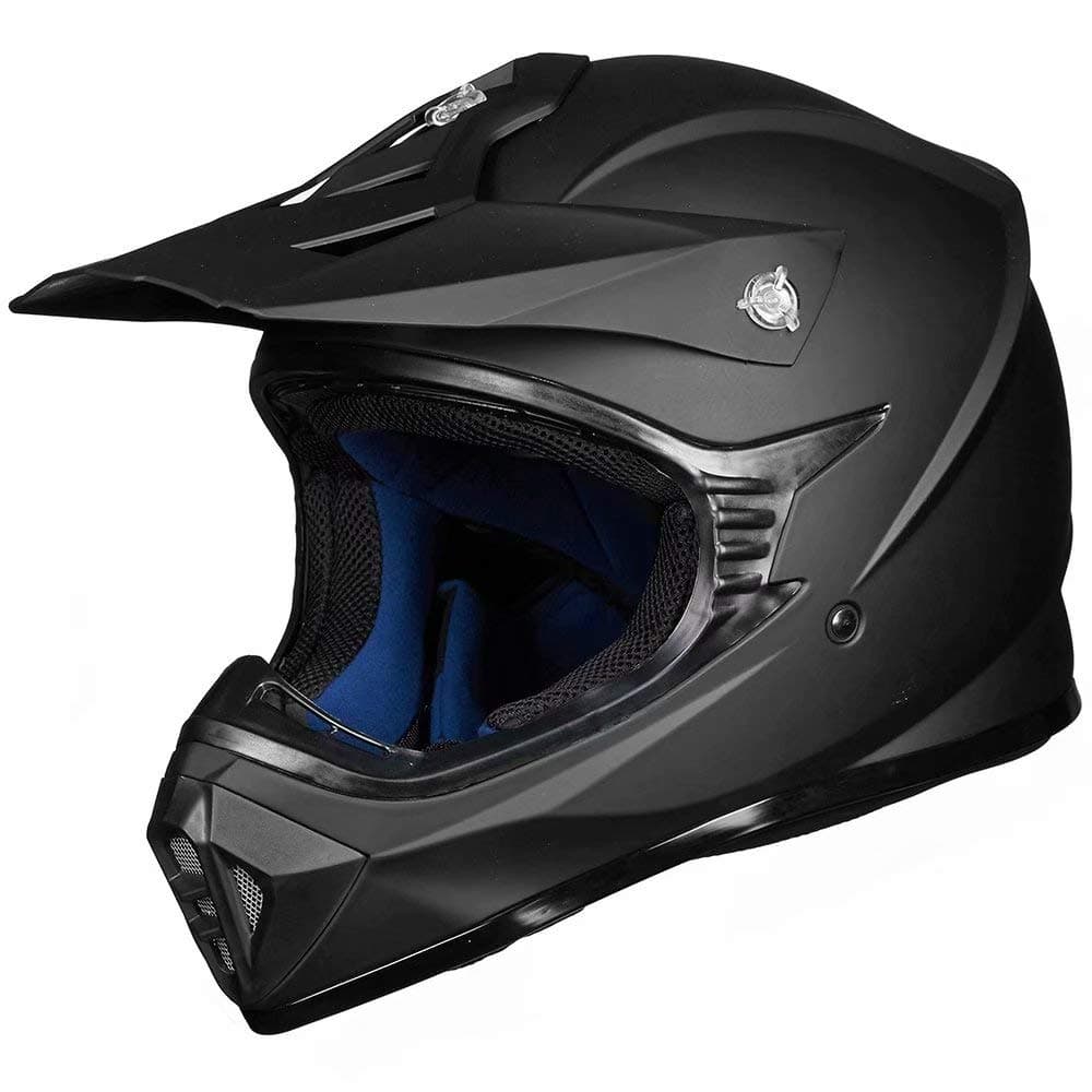 ILM Adult Dirt Bike Helmets Motocross ATV Dirtbike BMX MX Offroad Full Face Motorcycle Helmet DOT Approved Model 128S Matte Black AdultL