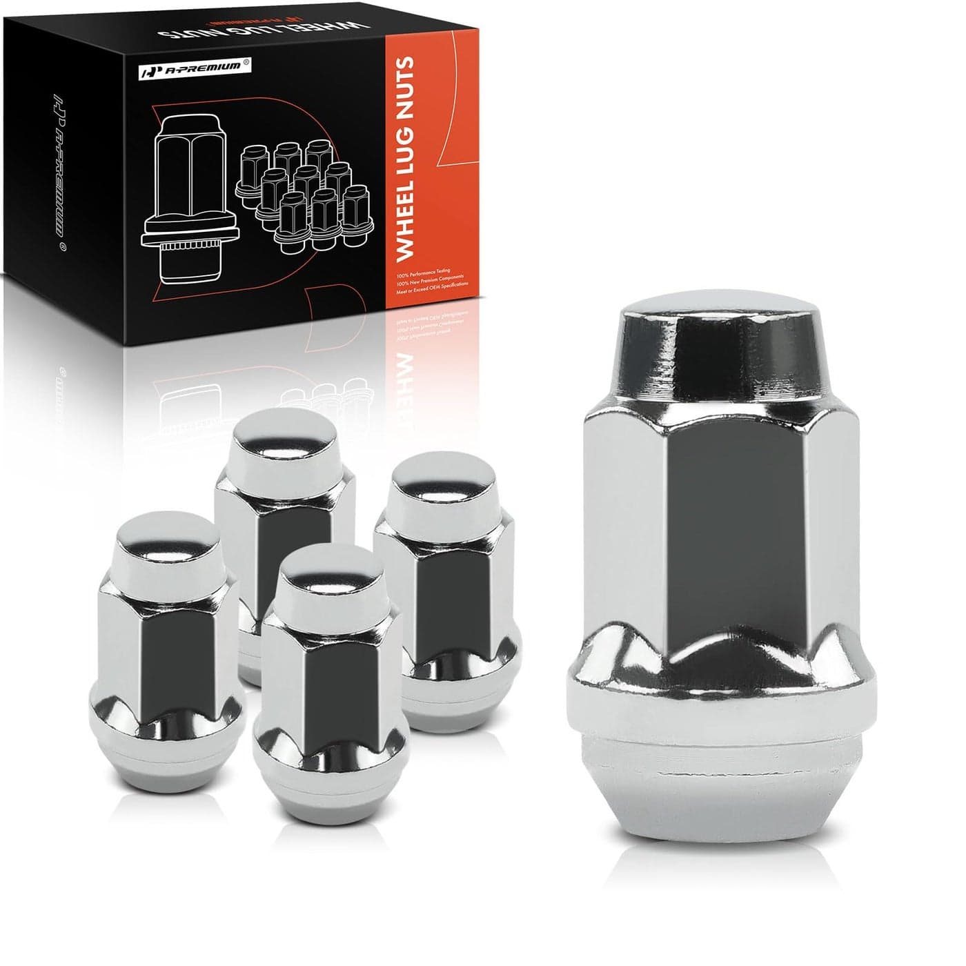 APremium 5Pcs Front or Rear Wheel Lug Nuts Compatible with Ford Explorer Edge Ranger Taurus Lincoln MKX MKS MKT Dodge Dart Coronet Mazda B2300 B3000
