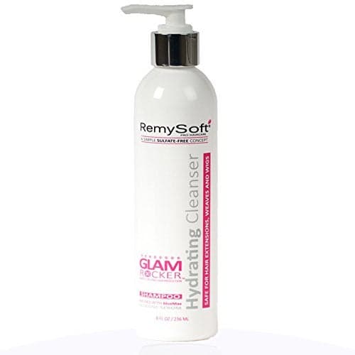 RemySoft Glam Rocker Hydrating Cleanser Moisturizing SALON FORMULA SHAMPOO for Hair Extensions Weaves and Wigs Gentle SULFATEFREE Lather