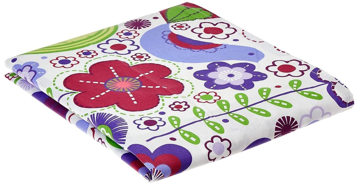 Bacati Asia Botanical Crib Fitted Sheets 2 Pack Multicolor 3050mm L X 2540mm W