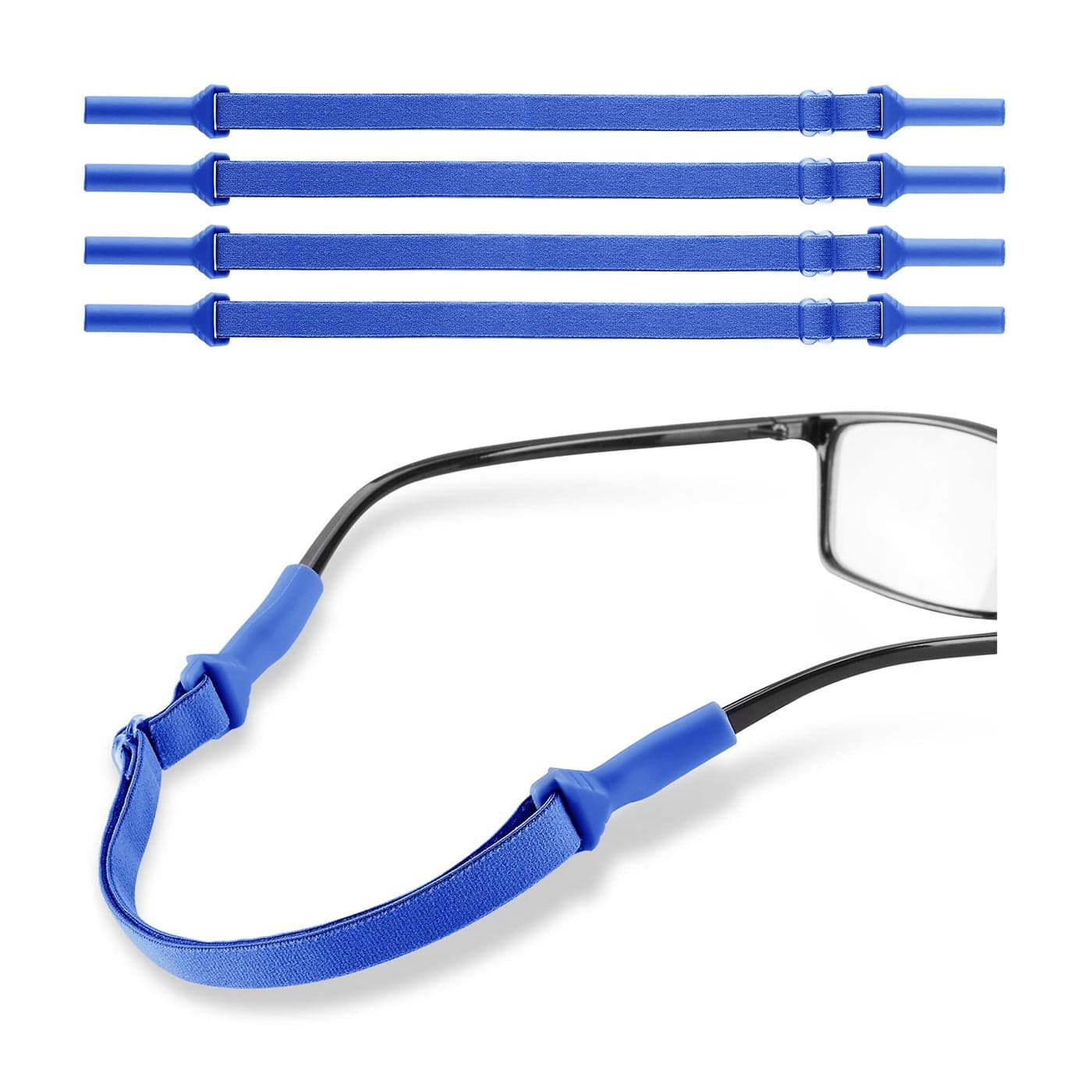 lvvfit Adjustable Glasses Strap No Tail Adjustable Eyewear Retainer Glasses Straps Sunglasses Straps for MenWomenkids 4pcs Blue