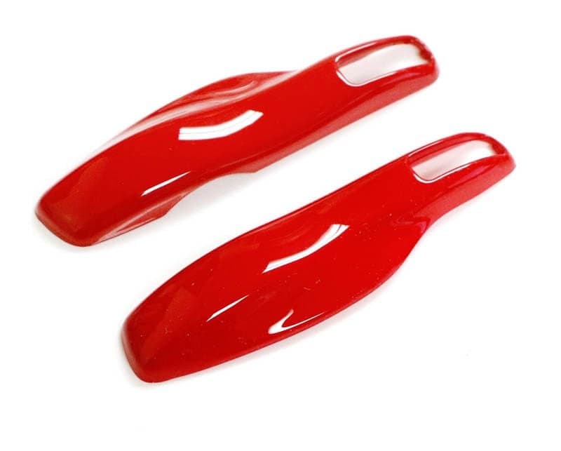 iJDMTOY Direct Replacement Sports Red Finish Key Fob Side Panel Trims Compatible with Porsche Cayenne Panamera Macan 911 etc