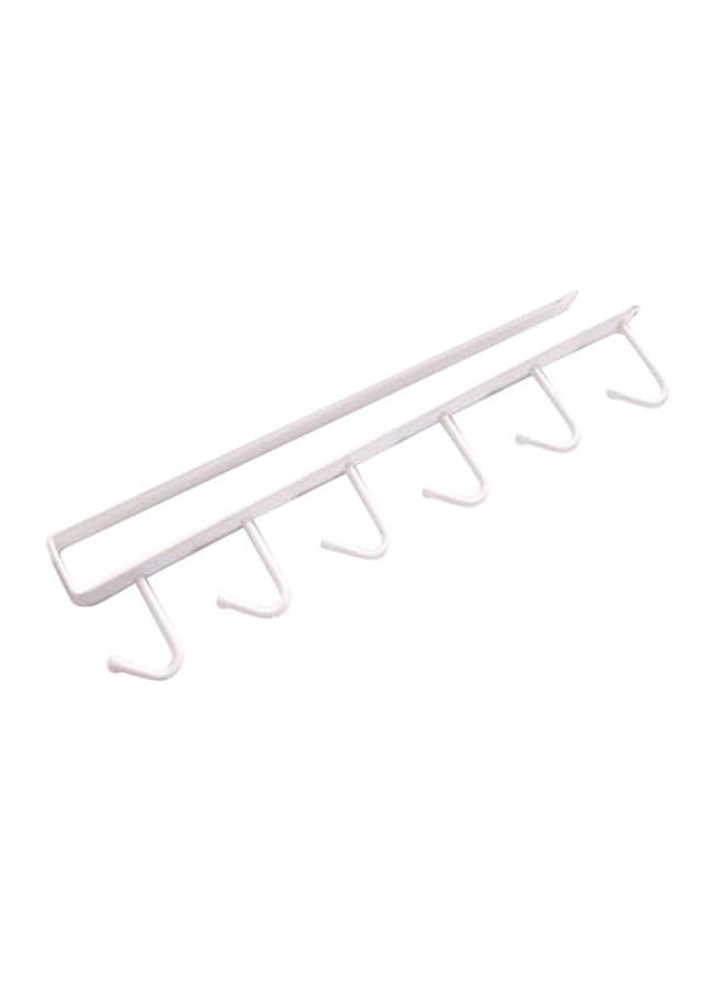 Cupboard Hanging Hook Rack Holder White