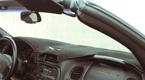 C5 Z06 Corvette Dash Mat Cover Custom Fit Protection with Embroidered Logo 19972004 Corvettes with HeadsUp Display