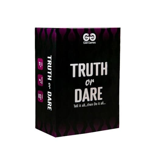 Gidi Games Truth or Dare Card Game for Adults Fun Party Deck with 100 Questions and Dares Group Game for Events and Social Gatherings
