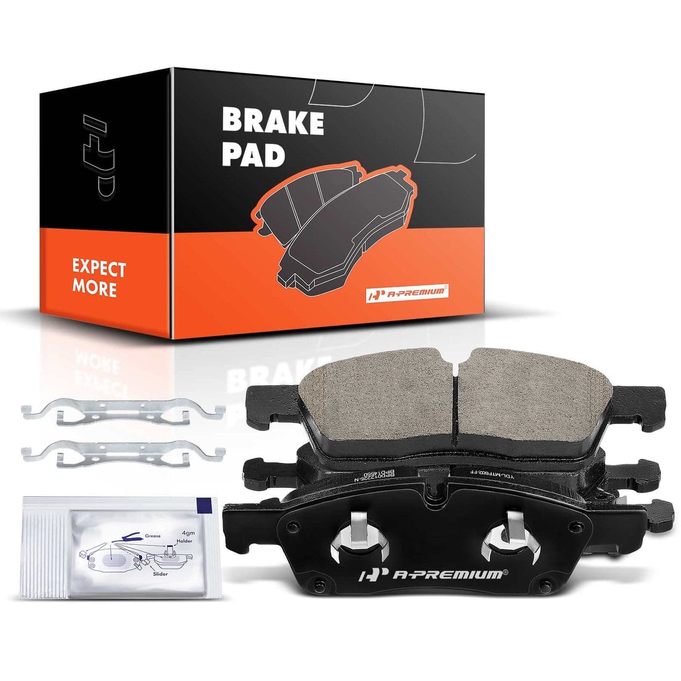 APremium Front Ceramic Disc Brake Pads Set Compatible with Dodge and Jeep Models Durango 20112020 Grand Cherokee 20112016 with Hardware 4 Pcs