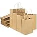 woric 120 PCS Brown Paper Bags with Handles Large Gift Bags 4 Assorted Sizes Bulk Paper Bags for Small Business Retails Shopping