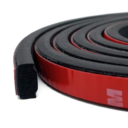 Aroilder Foam Rubber Seal Strip, Self-Adhesive Rectangle EPDM Rubber Weather Stripping for RV, Boat, Auto, Truck, Marine, Garage Doors/Window and More, W:0.5"; H:0.25",30FT
