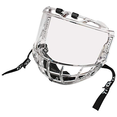 TronX S980 Senior Adult Hockey Clear Full Face Shield Visor Helmet Combo Anti-Scratch/Anti-Fog