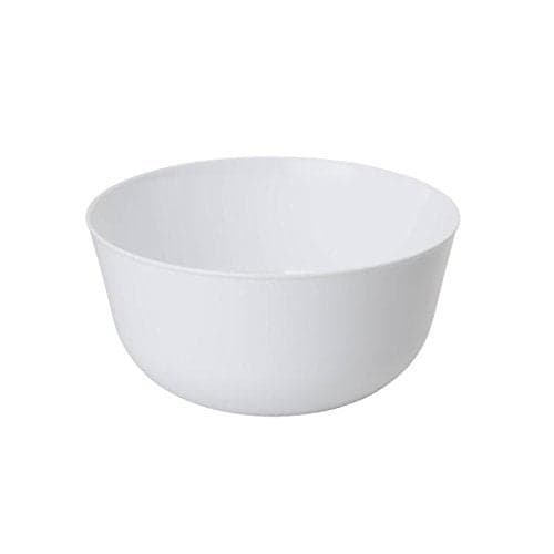 Trendables Premium Trend White Plastic Bowls Disposable Food Grade Plastic Bowls 40 Pack