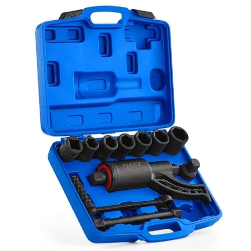 Orion Motor Tech Torque Multiplier, 11pc 1" Drive Heavy Duty Torque Multiplier Wrench Set with 8 Cr-V Sockets 21-38mm, 6800 Nm 1:64 Labor Saving Lug Nut Remover for Semi Trucks RVs Buses
