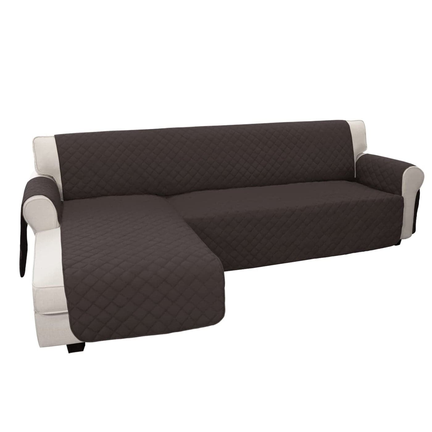 EasyGoing Sofa Slipcover L Shape Sofa Cover Sectional Couch Cover Furniture Protector Mat for Pets Dog Cat SmallChocolateChocolate