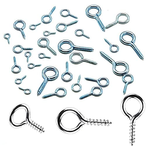 DIY Crafts Design # No 2, Pack of 150 Pcs, Stainless Steel Screw Eye Rin (Design # No 2, Pack of 150 Pcs)