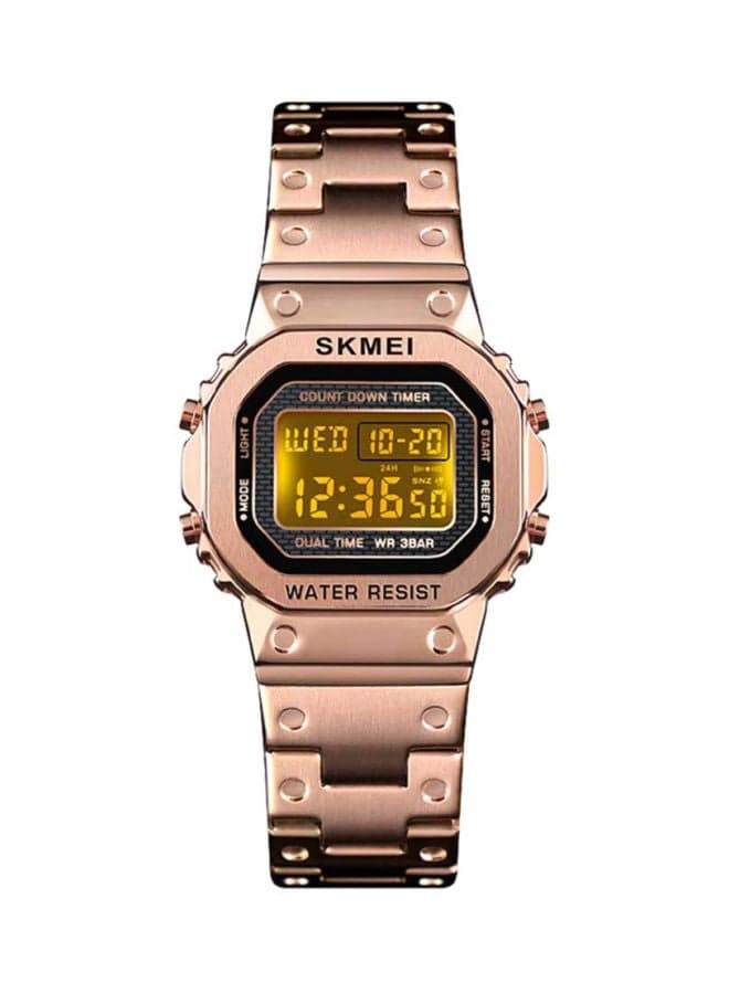 unisex Water Resistant Digital Watch 1433 - 44 mm - Rose Gold