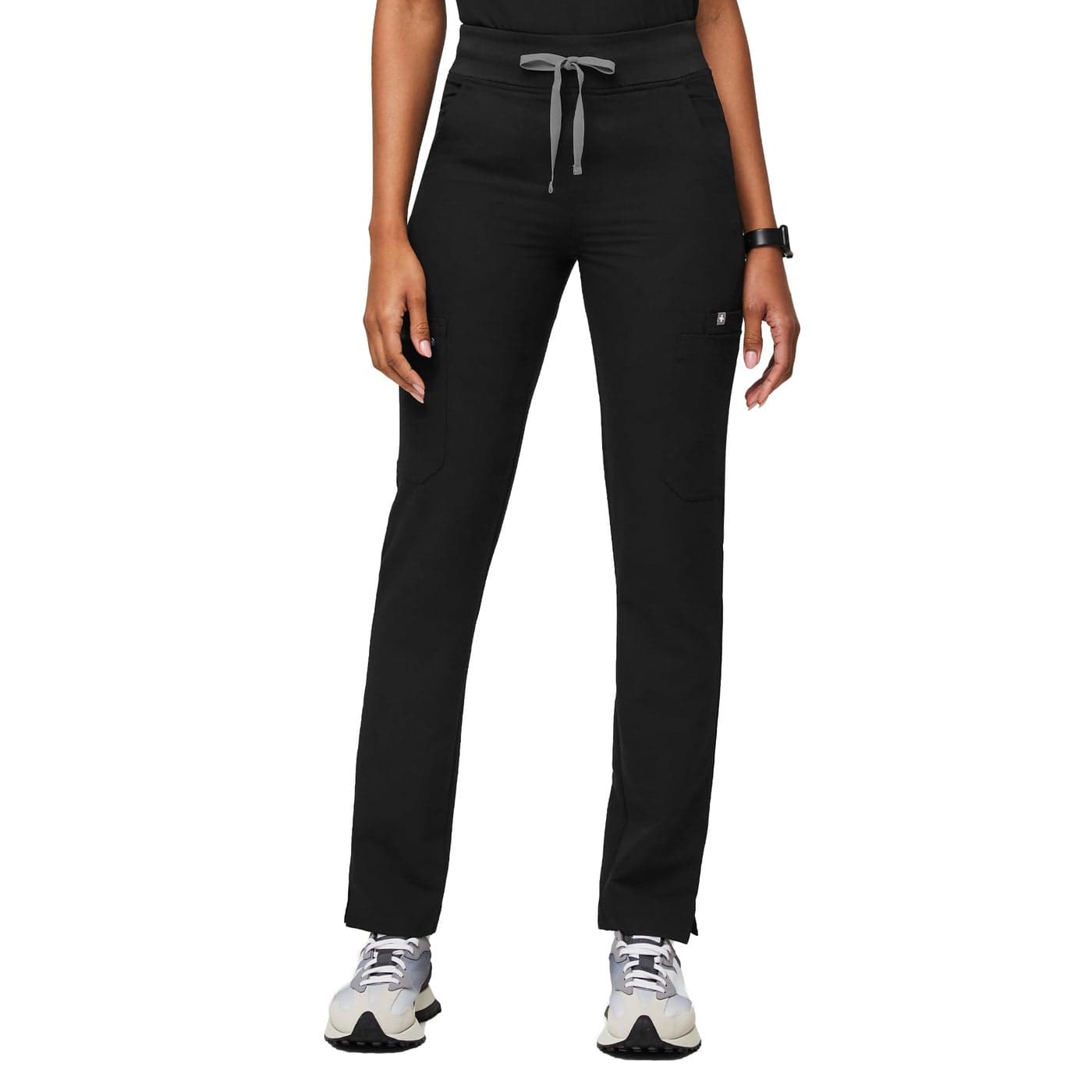 FIGS YOLA High Waisted Skinny Scrub Pants for Women Black Petite XXS