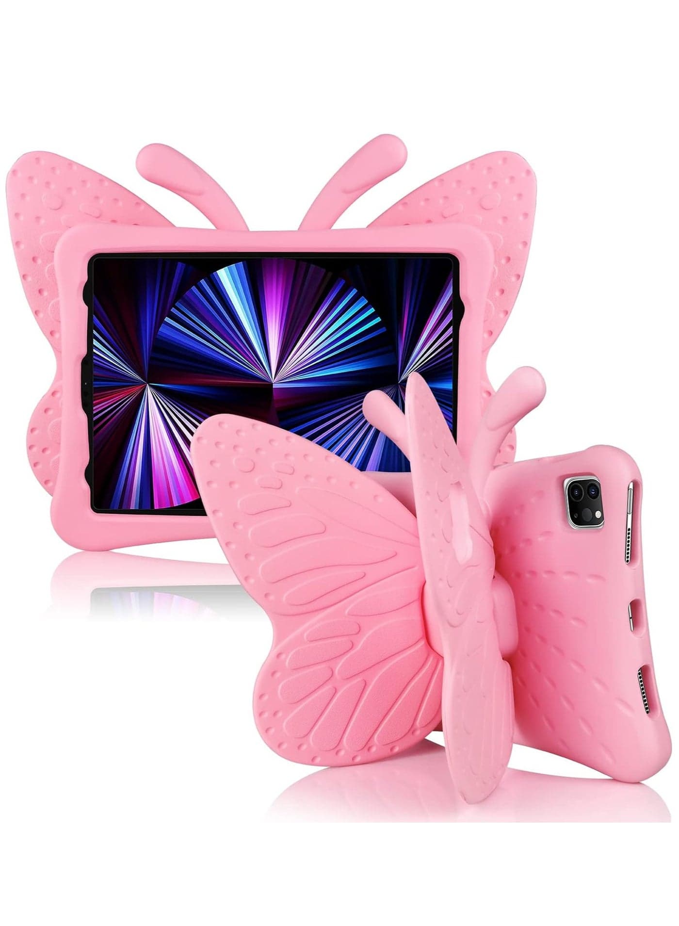 Tablet iPad Pro 11 (2022/2021/2020/2018) Case, 3D Cute Butterfly Wings EVA Foam Kickstand Shockproof Full Protective Cover