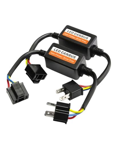 MGLLIGHT 2pcs H4 to H13 Decoder Anti Flicker CanBus Kit for led Headlight Wiring Harness Adapter Error Free