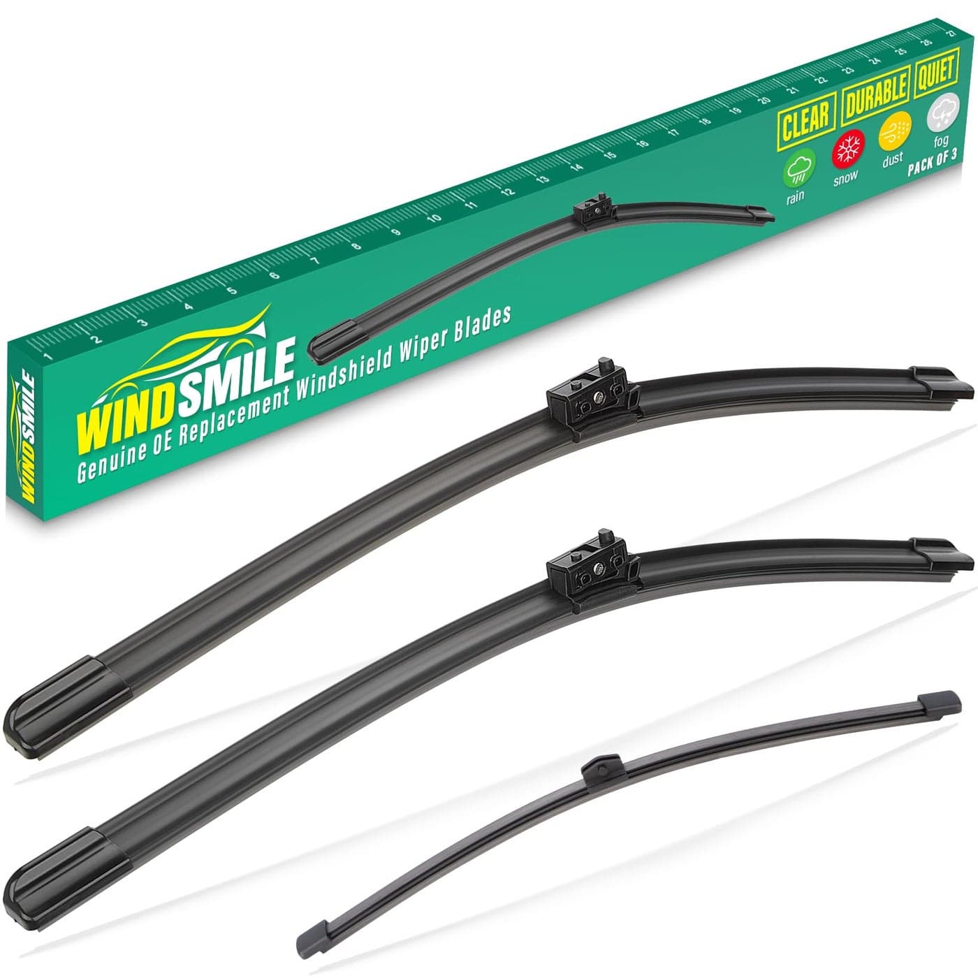 26 19 11 Windshield Wiper Blades Replacement for MercedesBenz GLA250 GLA35 GLA45 AMG 2021 2022 2023 2024 GLA 250 35 45 AMG Premium All Weather Front Rear Wipers Set OEM Quality Pack of 3