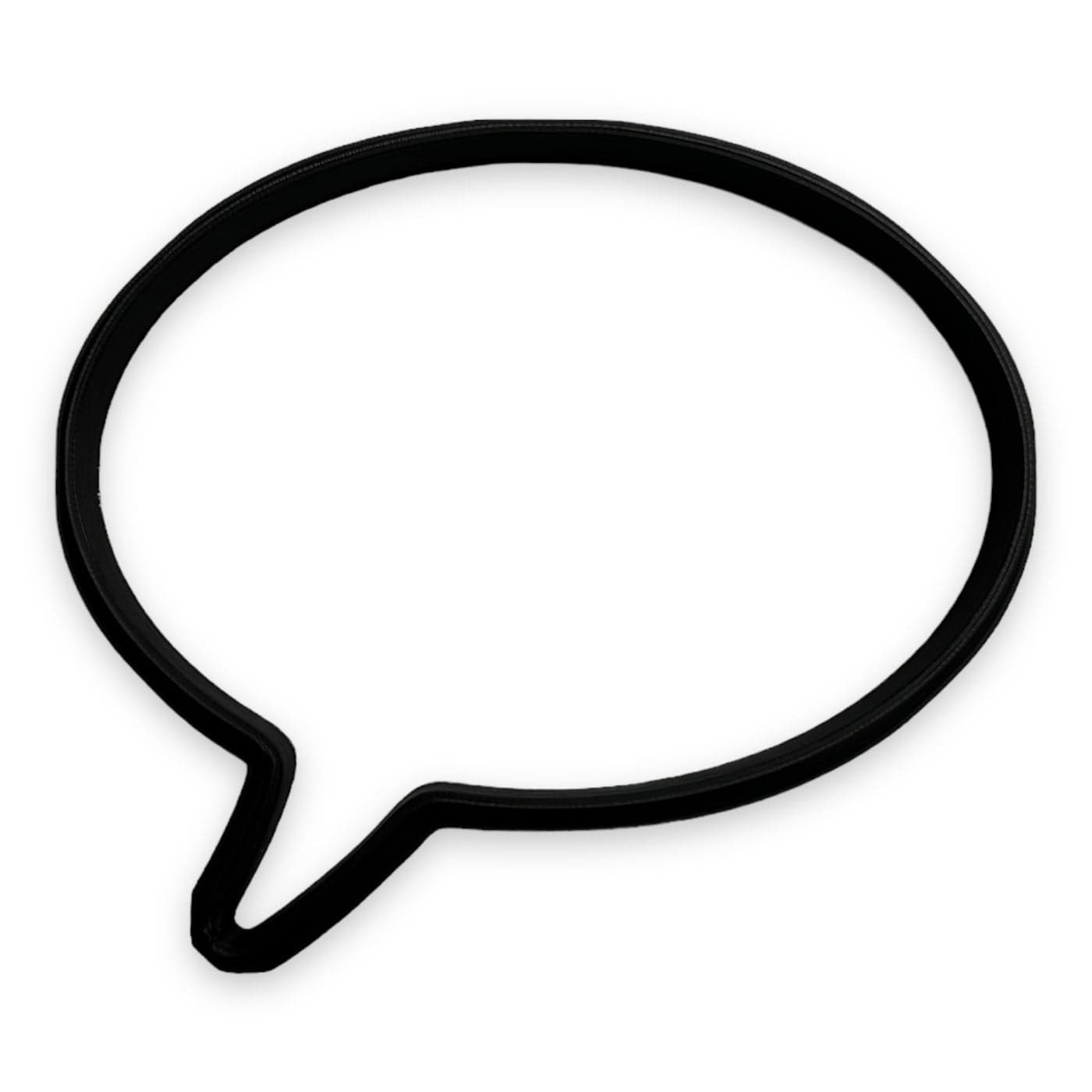Speech Bubble Round Cookie Cutter with Easy to Push Design 4 inch
