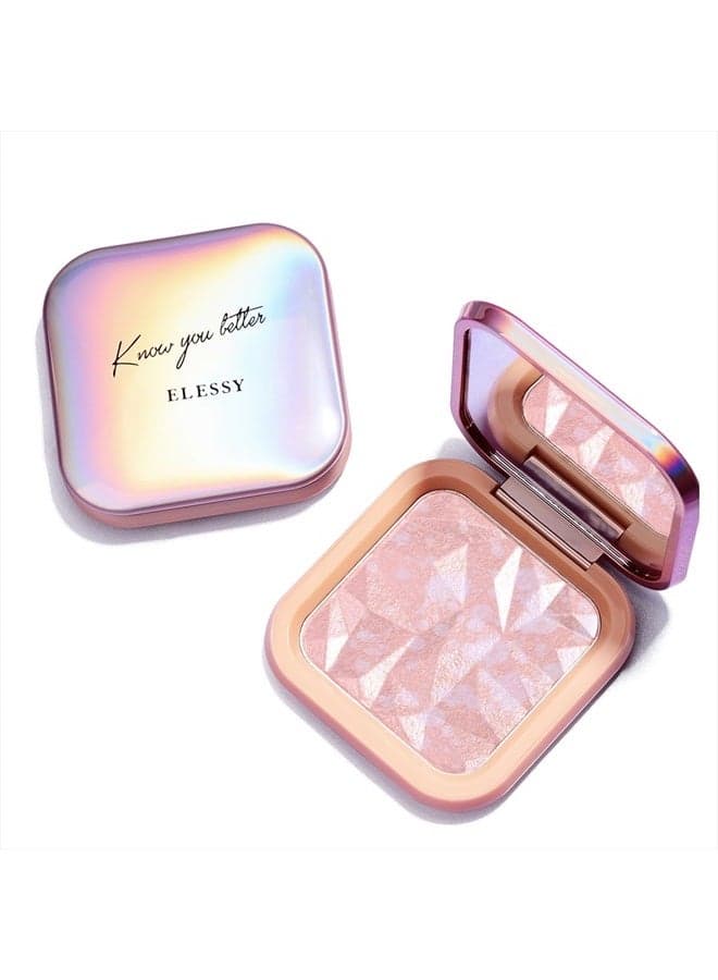 ELESSY Highlighter Makeup Palette Long Lasting Face Highlighter Powder Shimmer Highlight Palette Suit All Skin Tones-RAINBOW GLOW