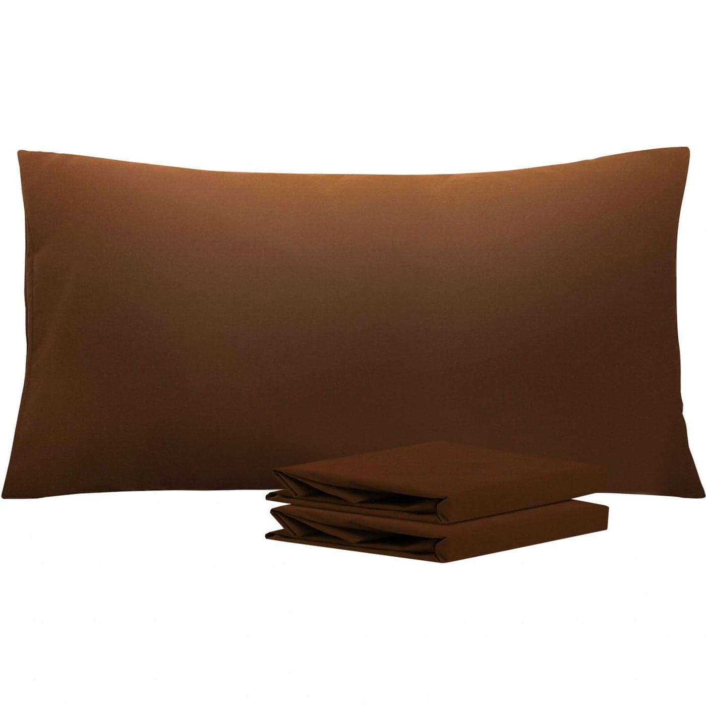 NTBAY King Pillowcase Set 2 Pack Brushed Microfiber 20x36 Pillowcases Soft WrinkleFree FadeResistant StainResistant Brown Pillowcases with Envelope Closure 20x36 Inches Brown