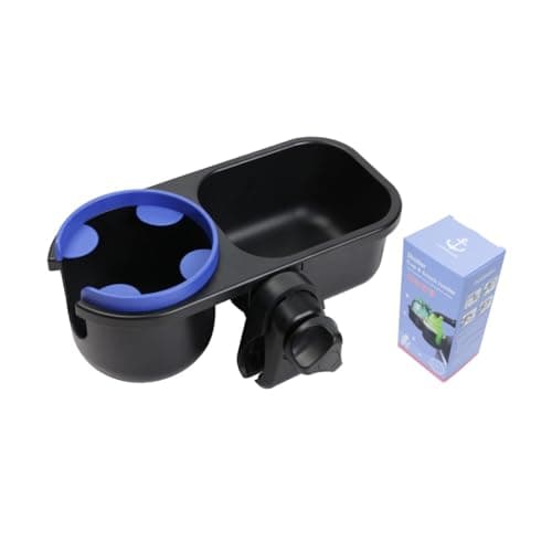 LUFFCABO Universal Snack Tray for Stroller with Stroller Cup Holder, Universal Stroller Snack Tray with Cup Holder, Stroller Tray Attachment and Stroller Accessories