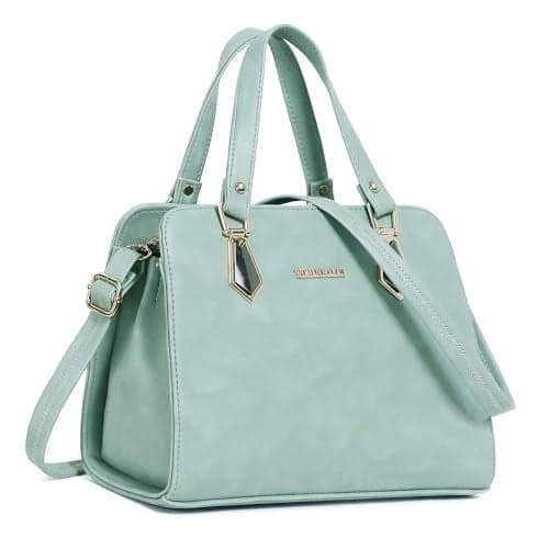 WOMEN MARKS, Women's PU Handbags, with Internal Pocket, Pretty Look in Multiple Colors for women (LITE-GREEN)