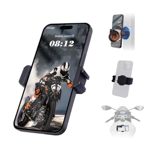 Mechrig Magnetic Motorcycle Phone Mount Metal Magnet Base Phone Mount for Gym Car Tank Magnet Accessories Kit with 14 Screw Hole Cold Shoe MountCompatible with 4772 Smartphones JC023