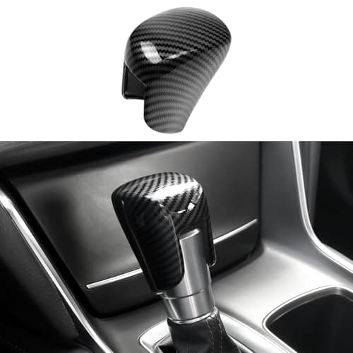 Bercicci Gear Shift Cover Compatible with Honda 2018-2025 Accord & 2022-2025 Civic & 2023-2026 CRV HRV Accessories Carbon Fiber Sports Style Shift Knob Cover Trim Protector