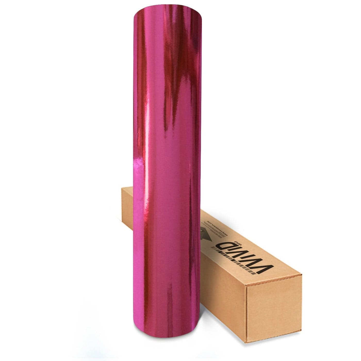 VViViD Gloss Chrome Pink Vinyl Wrap Adhesive Film Sheet Roll Air Release DIY Decal Sheet 1ft x 5ft