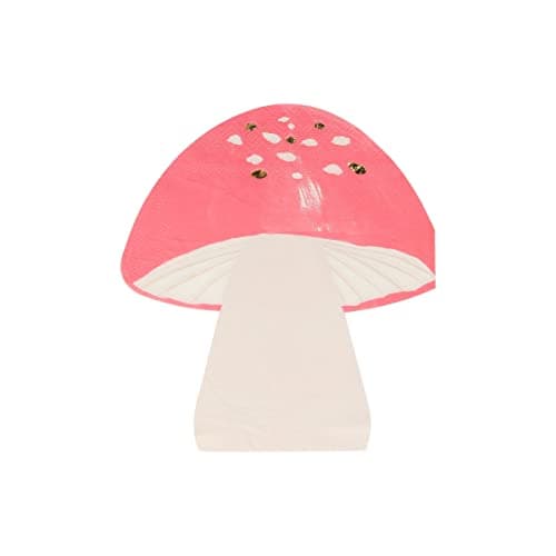 Meri Meri Fairy Mushroom Napkins (Pack of 16), Thick & Absorbent 3-Ply Paper Fairy Napkins, Disposable