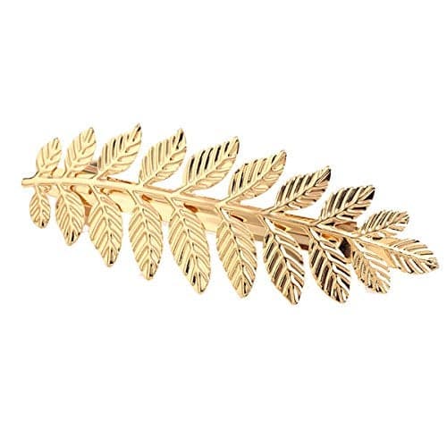 2PCS Girls Women Metal Leaf Branch French Updo Hair Pin Wedding Hair Clip Party Hairpins Hair Barrettes Hair Accessory (Gold)