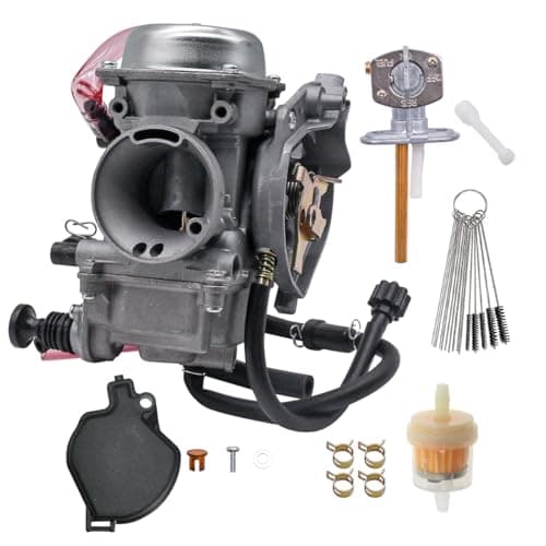 Rebuiman 15003-1446 Carburetor Fits for Kawasaki PRAIRIE 400 KVF400 1998, BAYOU 400 KLF400 KLF 400 1993-1995 with Fuel Switch Valve Petcock