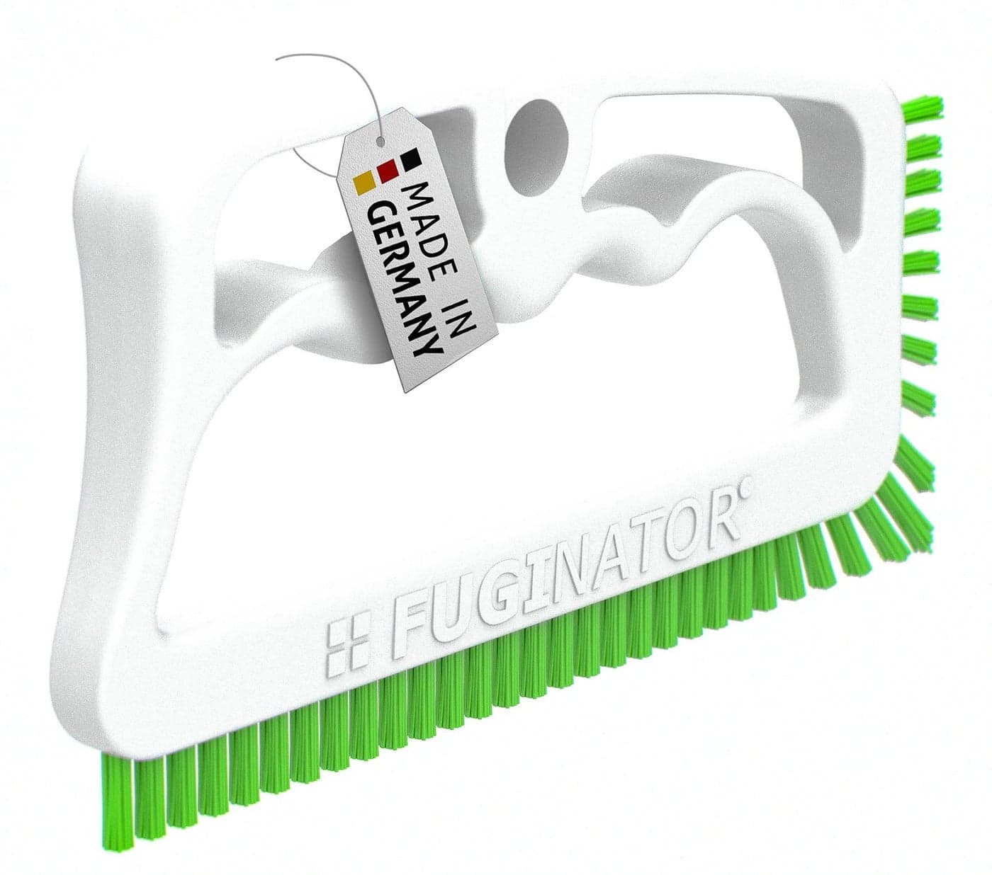 Fuginator Scrub Brush for Tile and Grout Stiff Nylon Bristle Scrubbing Brush Bathtub and Shower Scrubber for Floor Joints and Tile Seams Cleaning Brush WhiteGreen
