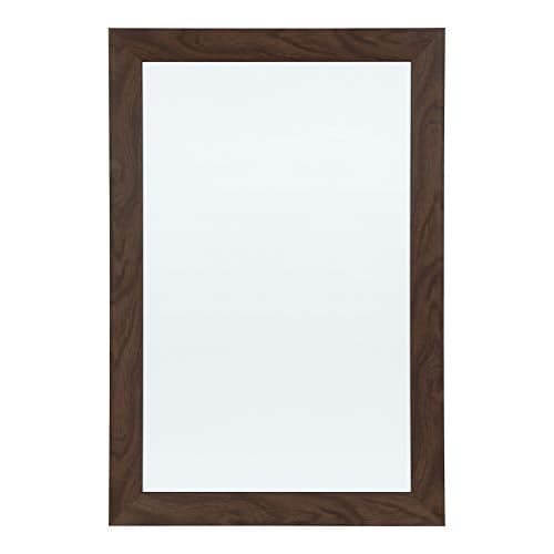 DesignOvation Beatrice Framed Magnetic Dry Erase Board 18x27 Walnut Brown