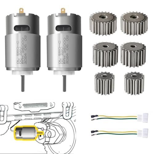 2PCS 24 Volt RS555 35000RPM HighSpeed 7R Motor 15T19T23T for Fisher Price Power Wheels Kids Ride On Car Motor Upgrade18V20V24V RS555 Motors for Kids Ride On Vehicals DIY Upgrade 15T19T23T