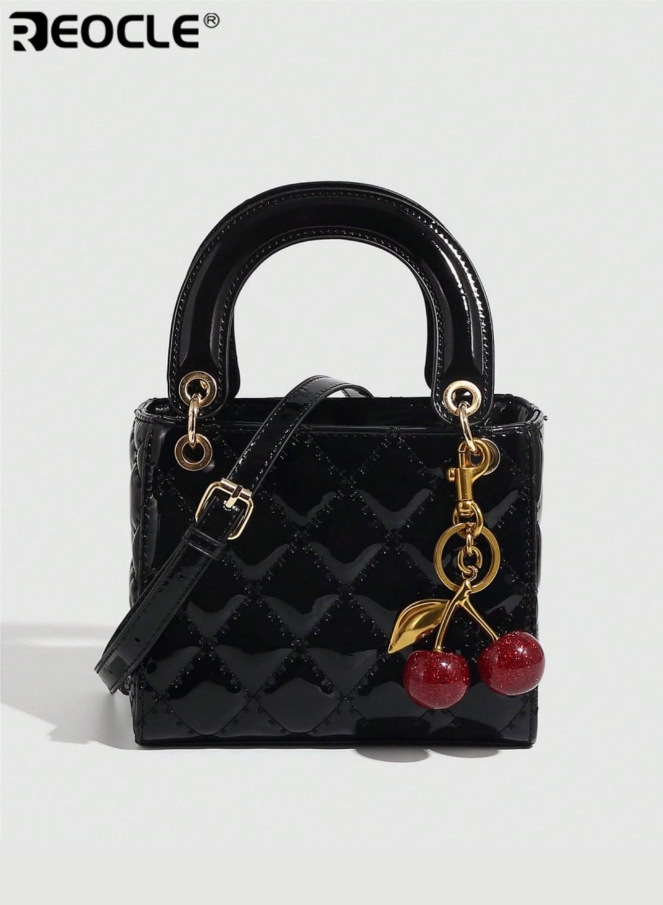 Women's Handbag Quilted with Premium Metallic Hardware Mini Dual Carry Top Handle & Detachable Crossbody Bag for Daily Outfits & Casual Occasions