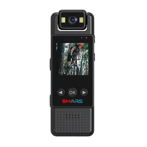 smars Wi-Fi Pocket Body Camera | 4k 1080P Full HD Rotatable Lens | Color Night Vision | Audio & Video Chest Wearable Recorder
