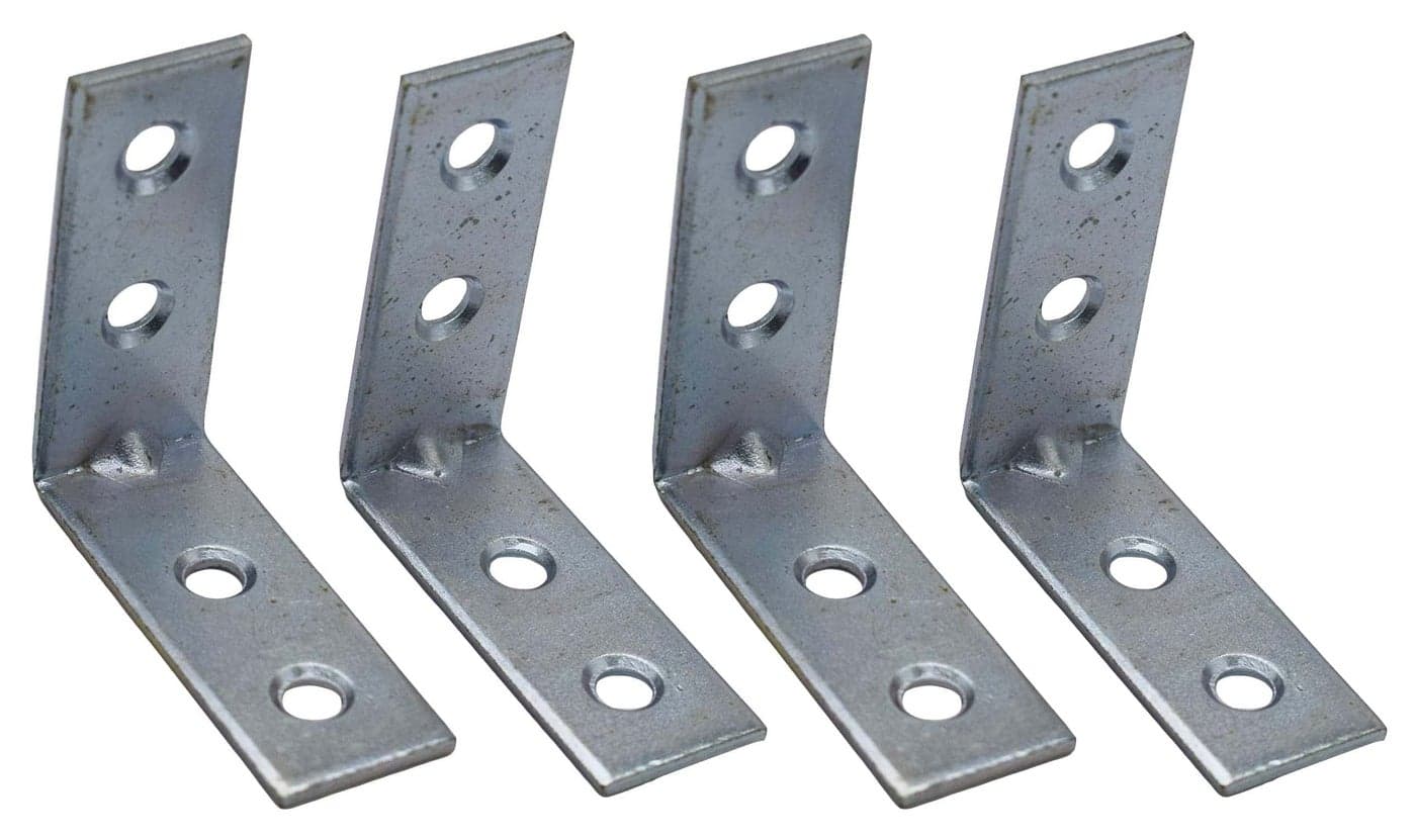 RAB L Chair Corner Steel L Shaped Support Angle with Screw for Wall, Size:- 1.50 X 1.50" inch (Pair 2)