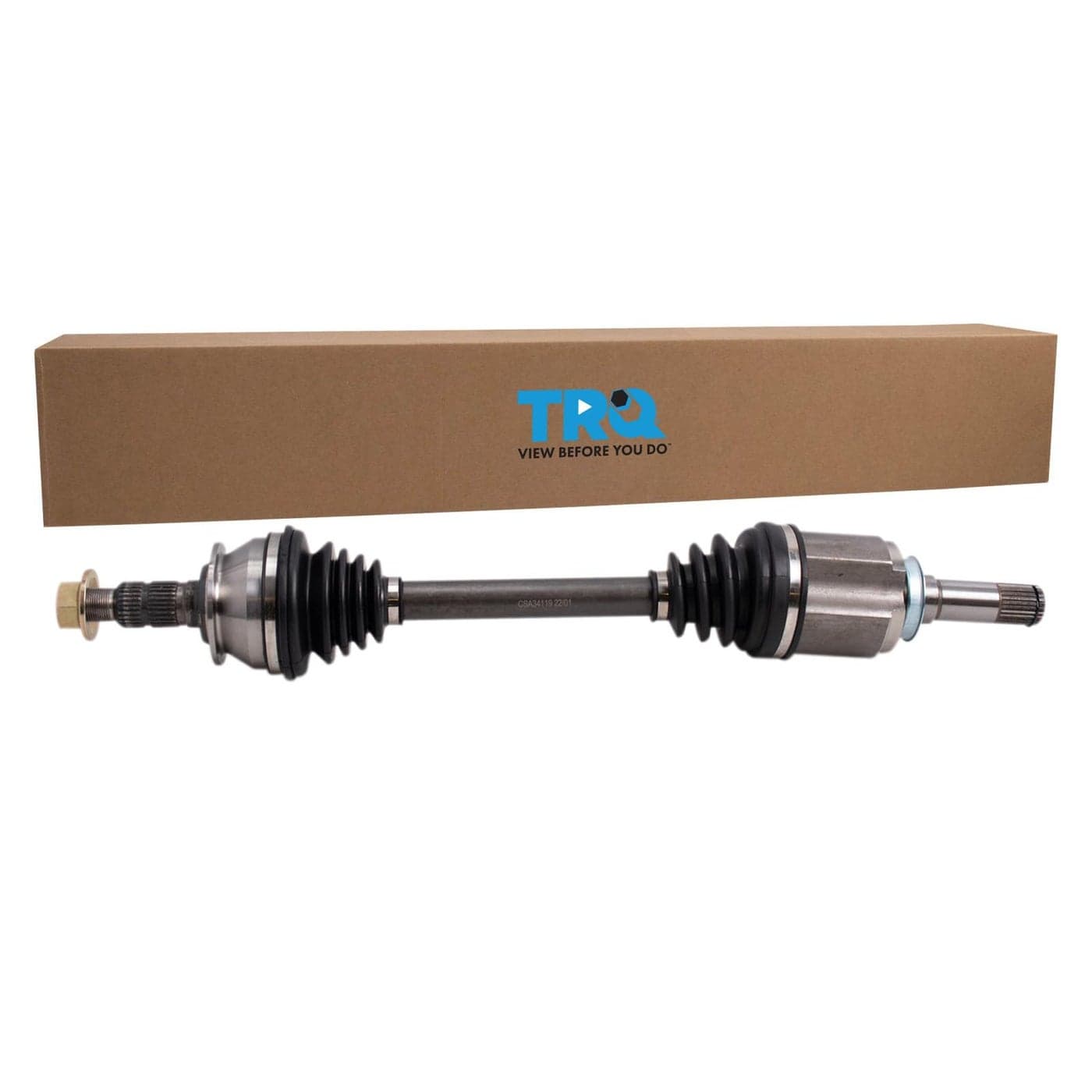 TRQ Front Right CV Axle Shaft Assembly Passenger Side Neoprene Boots Compatible with 20122016 Cadillac SRX
